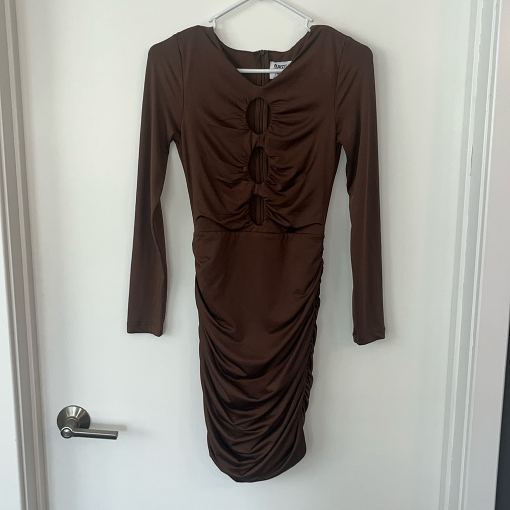 Princess Polly Brown Longsleeve Dress